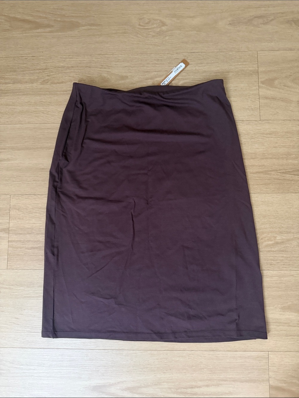 SKIMS Plum Purple-Brown Stretch Pencil Skirt